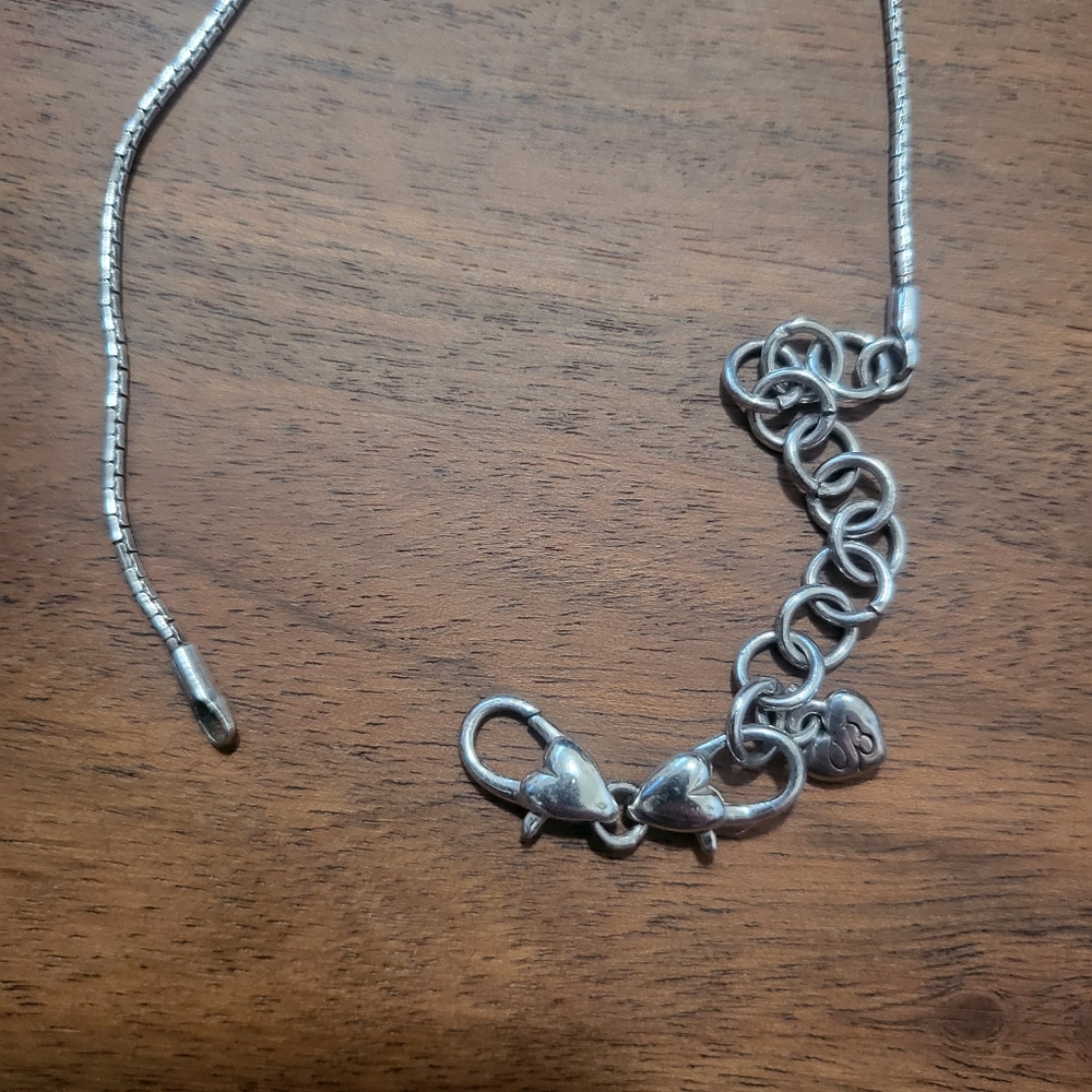 Brighton Long Silver Necklace with 2 Brighton Pendants - Picture 8 of 12